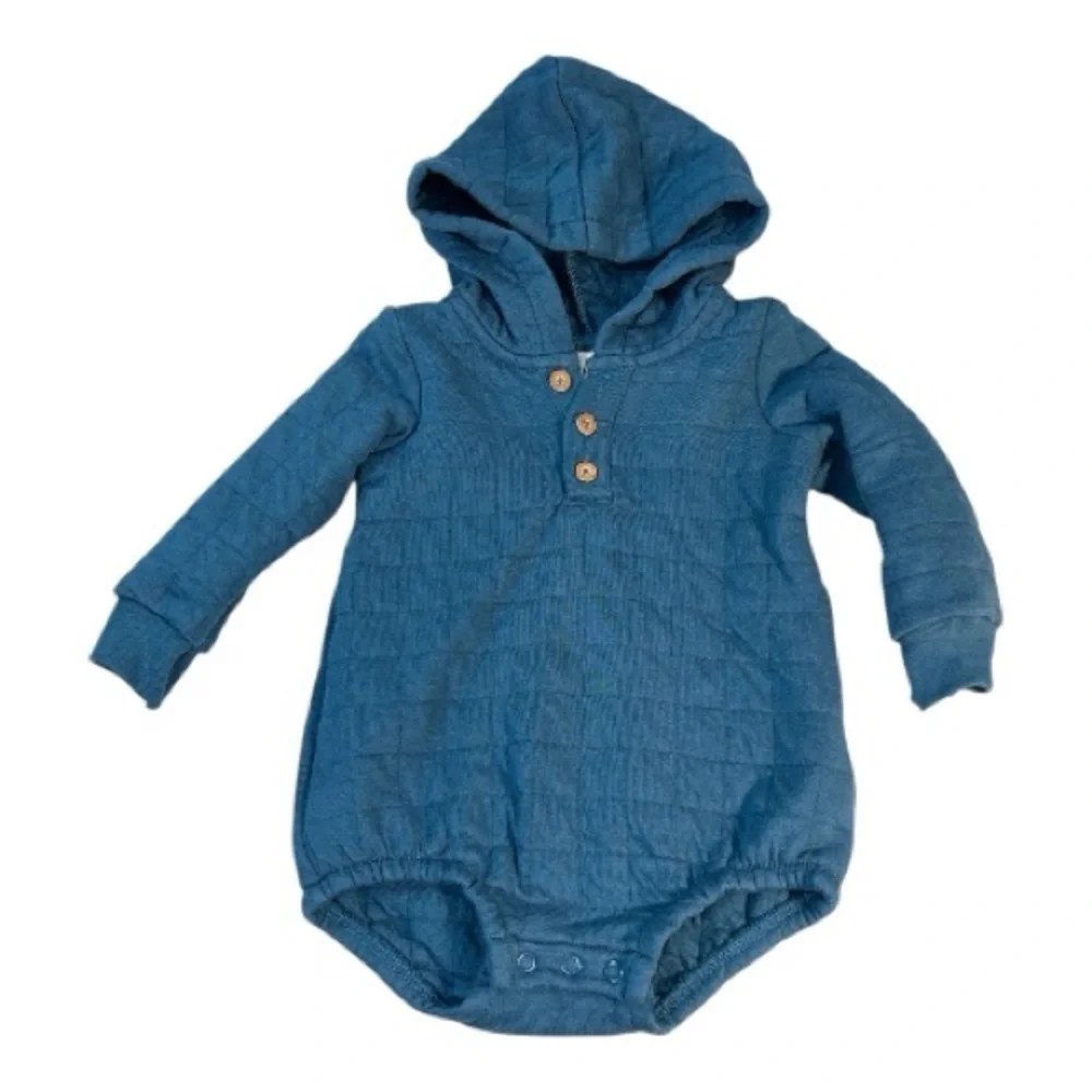 Carter's Quilted Blue Baby Romper